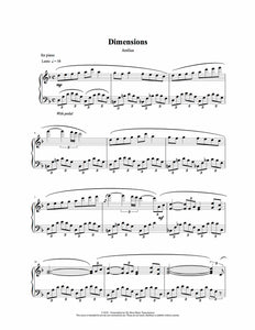 Dimensions - Piano Solo Sheet Music by Arelius