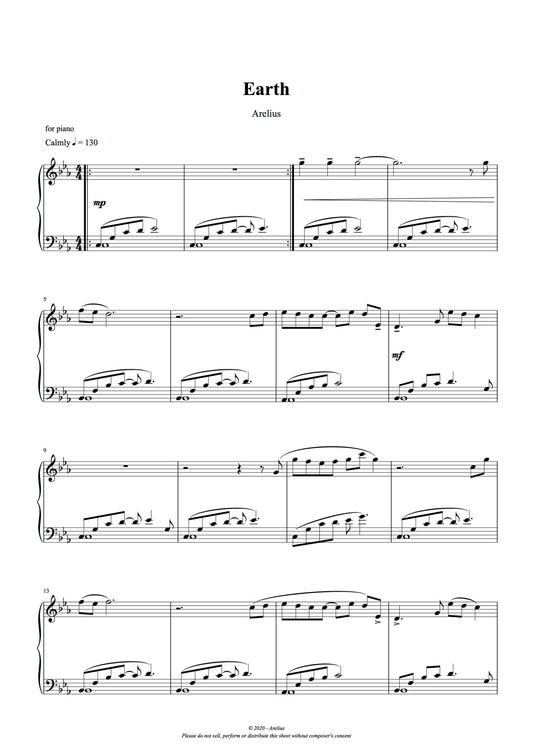 Earth - Piano Solo Sheet Music by Arelius