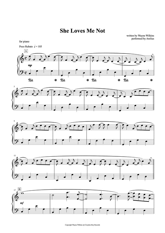 She Loves Me Not - Piano Solo by Arelius