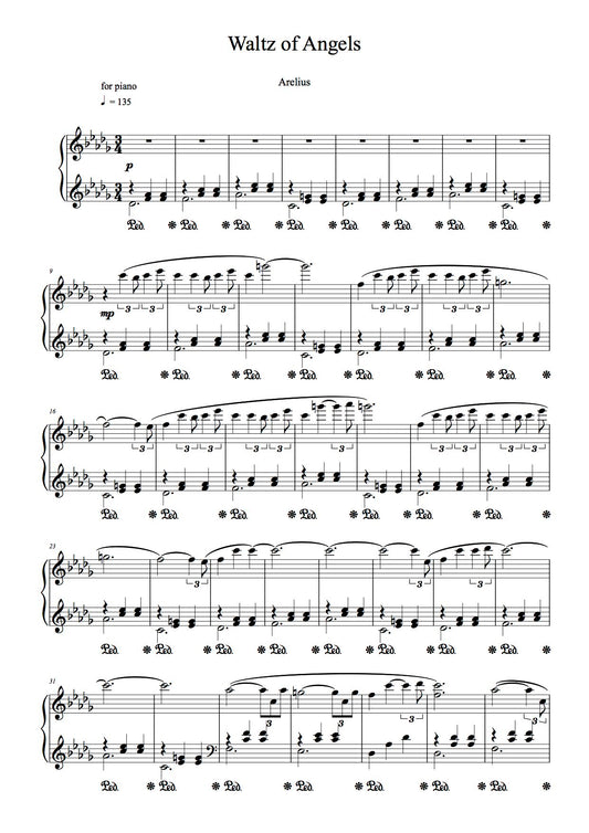 Waltz of Angels Sheet Music plus FREE Composition Concept Video - by Grammy Nominated Producer Arelius